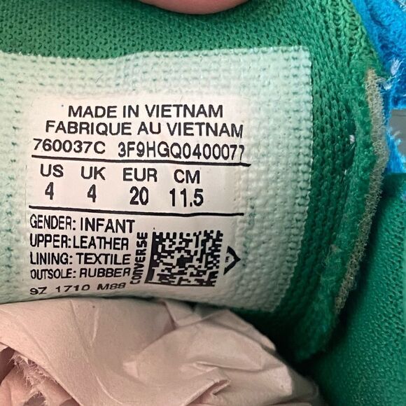 Converse Toddler baby Toddler One Star 2V Ox Hawaiian Ocean Size 4 - Picture 10 of 13